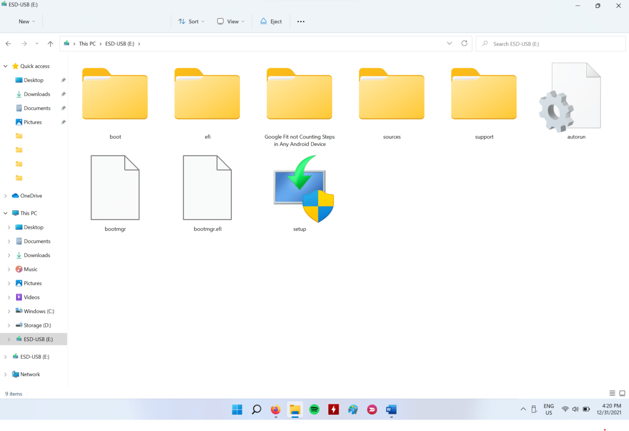 8 - Windows 11ブータブルフラッシュドライブ
