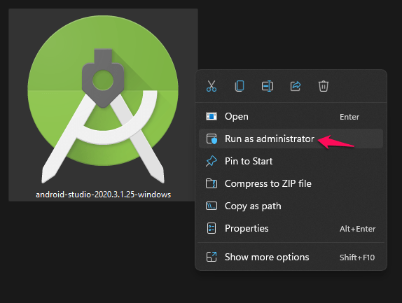 (3) Doppelklicken Sie auf Android Studio, um es zu öffnen