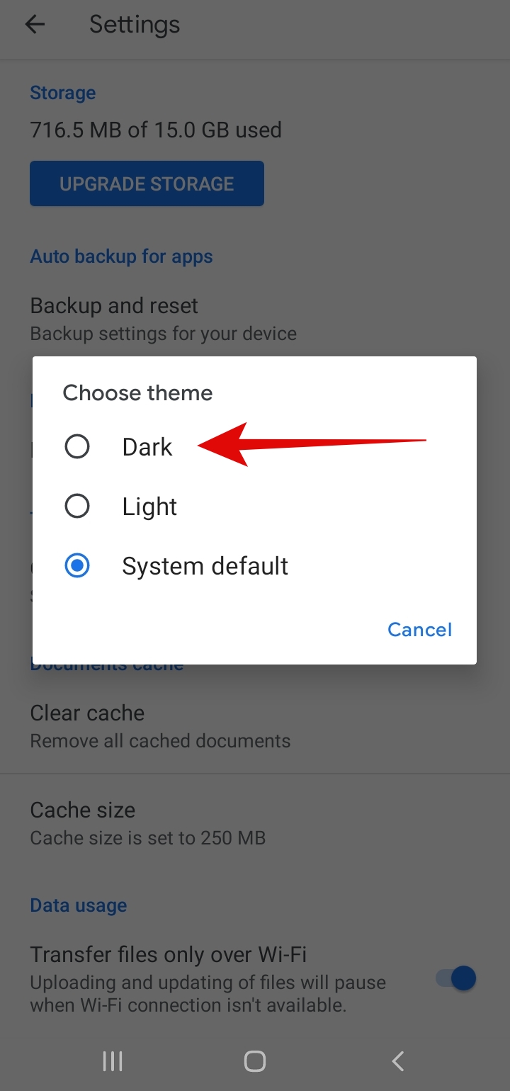 Cómo habilitar el modo oscuro de Google Drive en Google Chrome 2