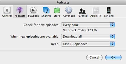 Gespielte Podcasts vom iPod entfernen