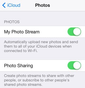 iCloudを介して選択した写真のみをデバイス間で同期する