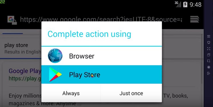 Google Play Store im TGB
