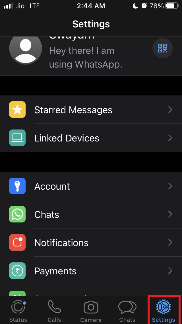 WhatsApp-Einstellungen