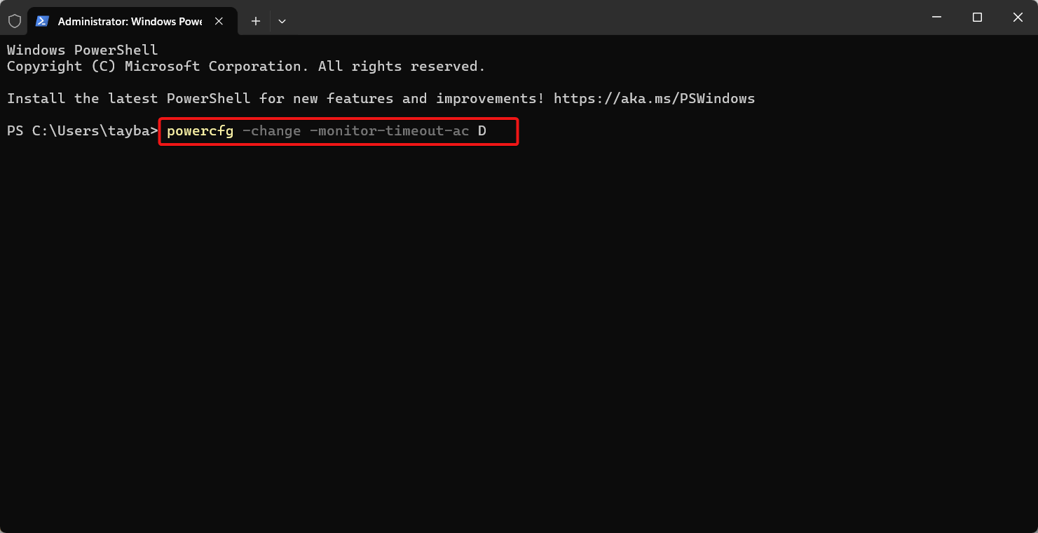 PowerShellウィンドウでpowercfgコマンドを実行