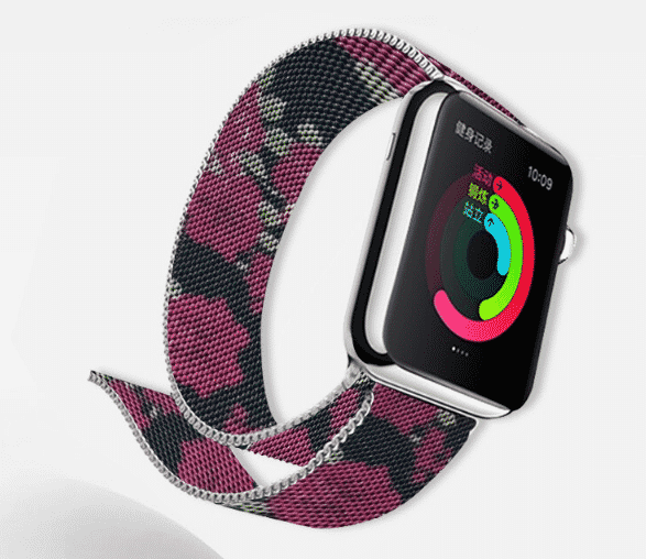 Esta é a Pulseira de Impressão Milanesa para Apple Watch Series 5 de 44mm e 40mm.