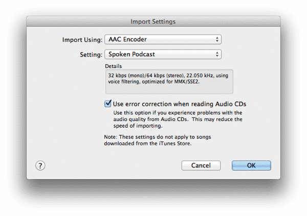 Importar Audiolivros de CD para o iTunes