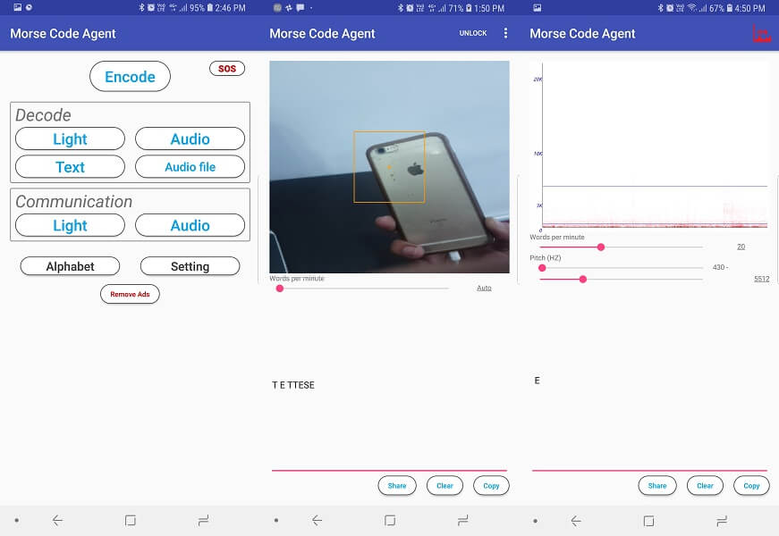 Applications de Code Morse