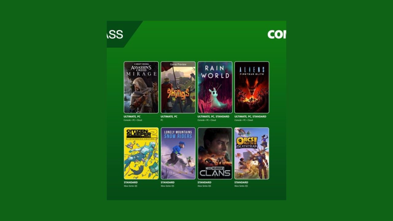 2025년 8월 Xbox 게임 패스 타이틀
