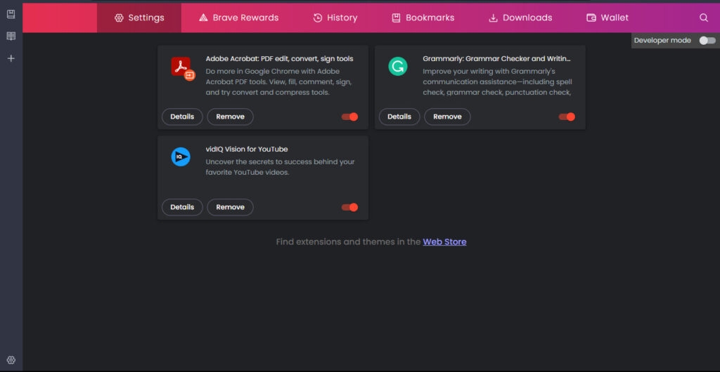 Disable your extensions