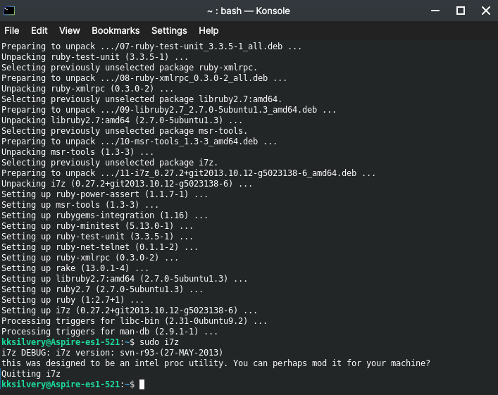 GUIが画面に表示され、プロセッサリストの最後に温度を探すことができます