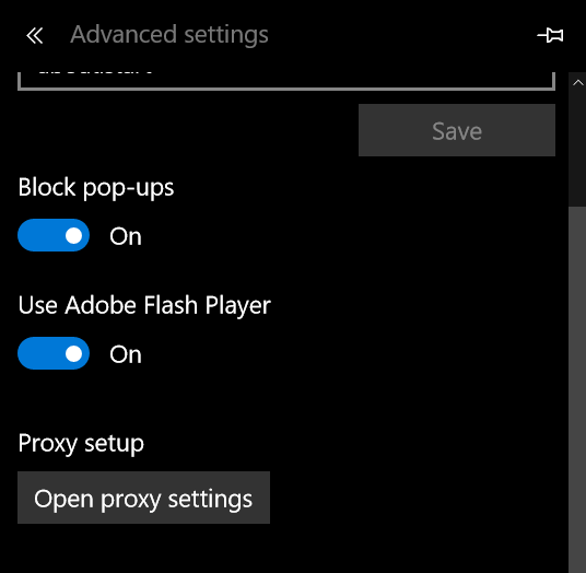 Habilitar o Deshabilitar Adobe Flash Player Microsoft Edge