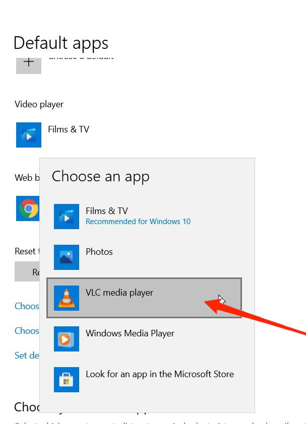 Standard-Videoplayer-App in Windows 11 auswählen