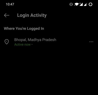 Histórico de Atividade de Login