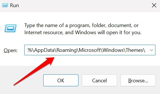 apri la cartella temi di Windows