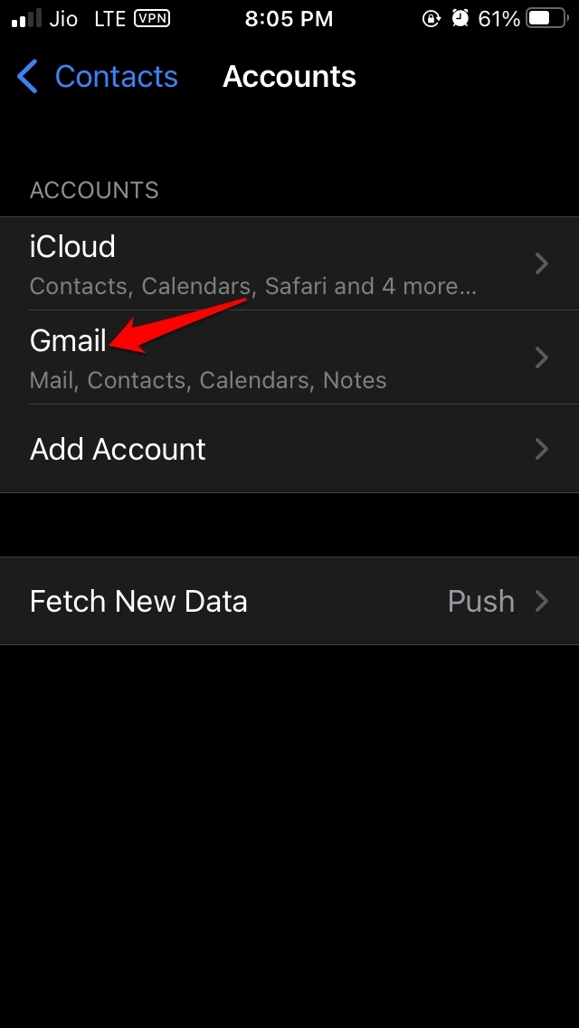 Comptes Gmail des contacts