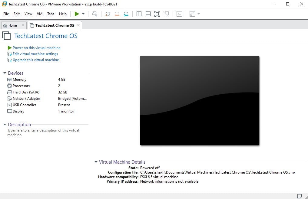 Installieren Sie Chrome OS auf Vmware