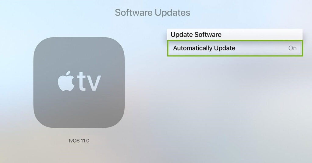 Atualize o Sistema Operacional - Volume Não Funcionando no Controle Remoto da Apple TV