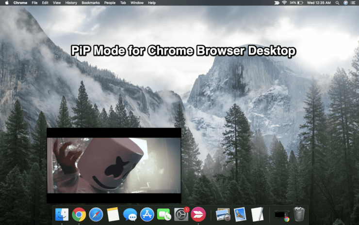 PiP-Modus für Chrome-Browser-Desktop