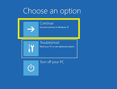Windowsで続行