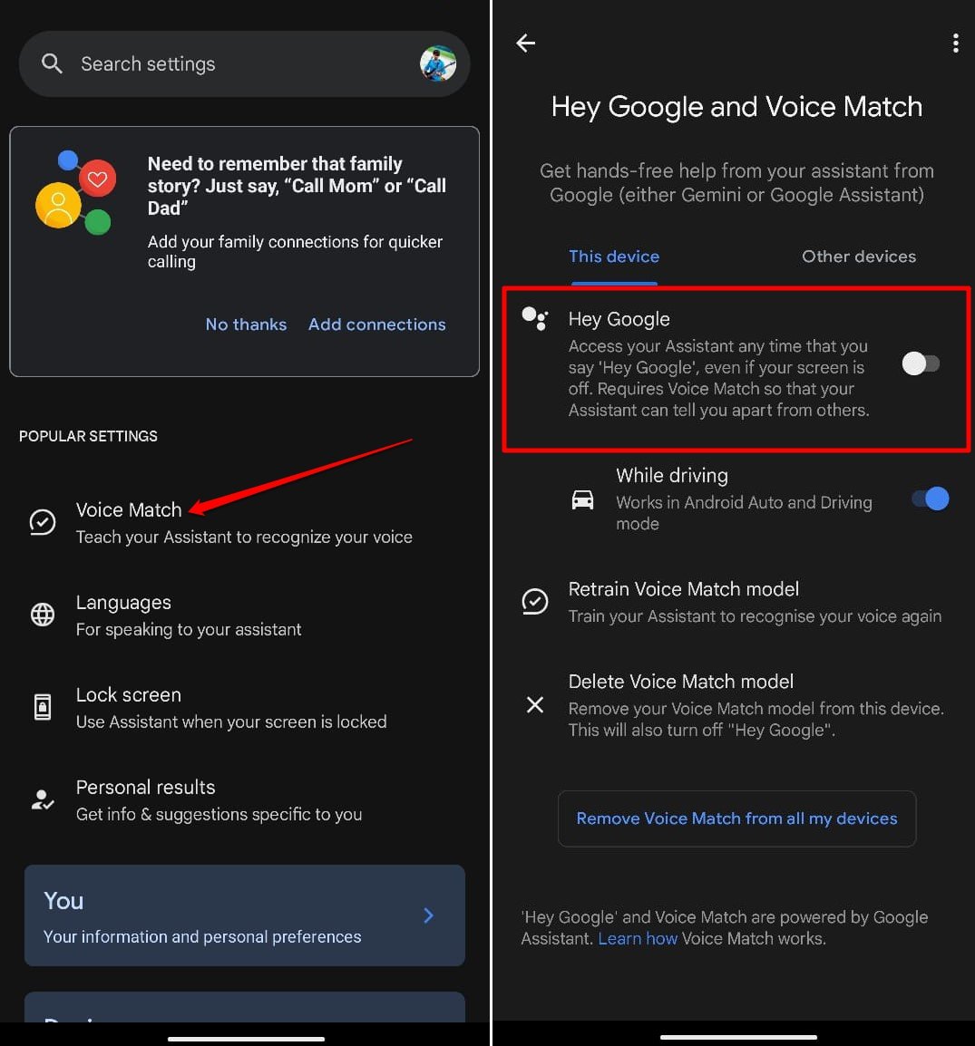cómo desactivar hey google en dispositivo Android