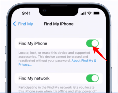Aktivieren Sie „Mein iPhone suchen“