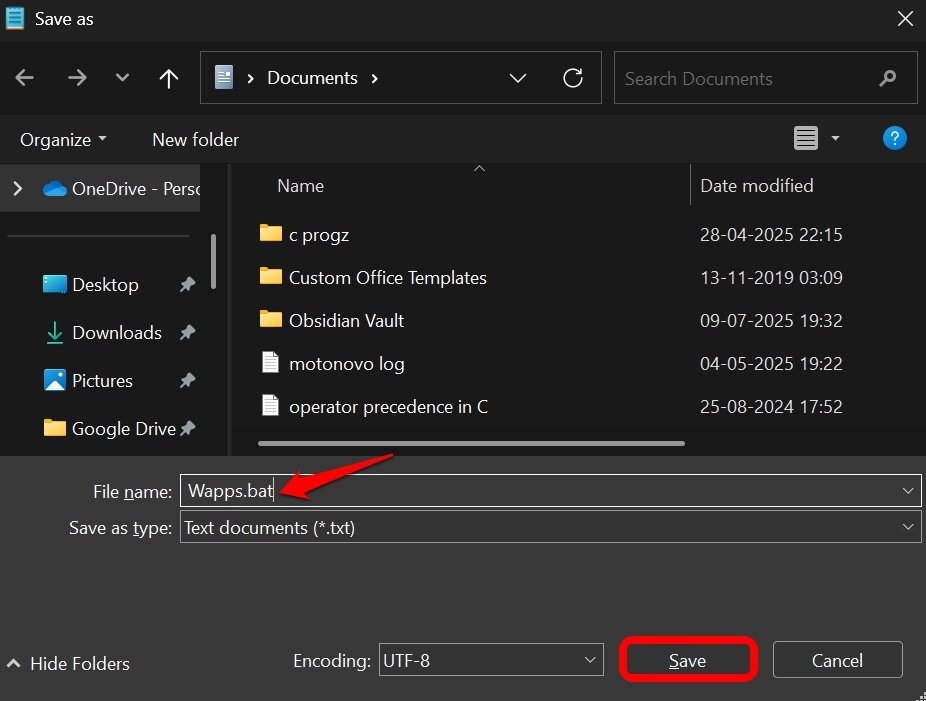 バッチファイルにwingetインストールコマンドを保存