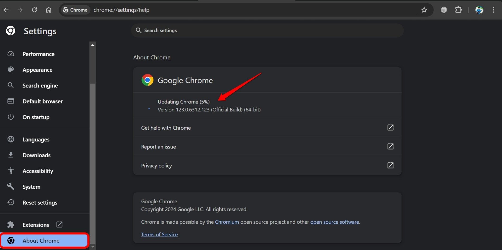Chrome v123に更新