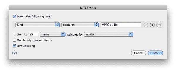 MP3-Tracks in iTunes finden