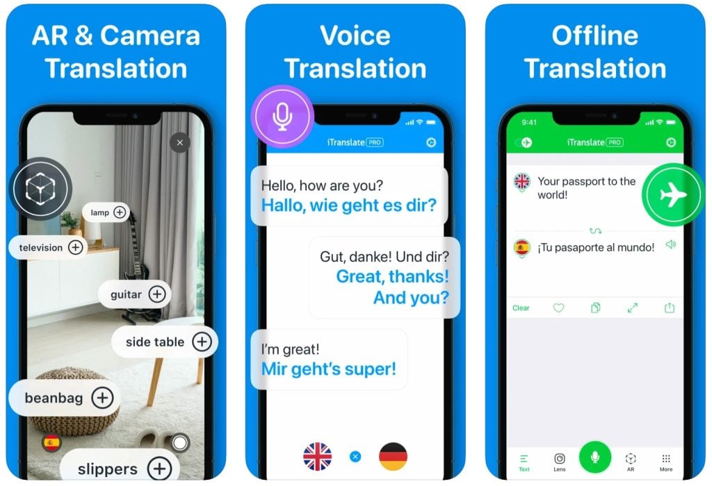 iTranslate Translator - iOS向けのベストオフライン翻訳アプリ