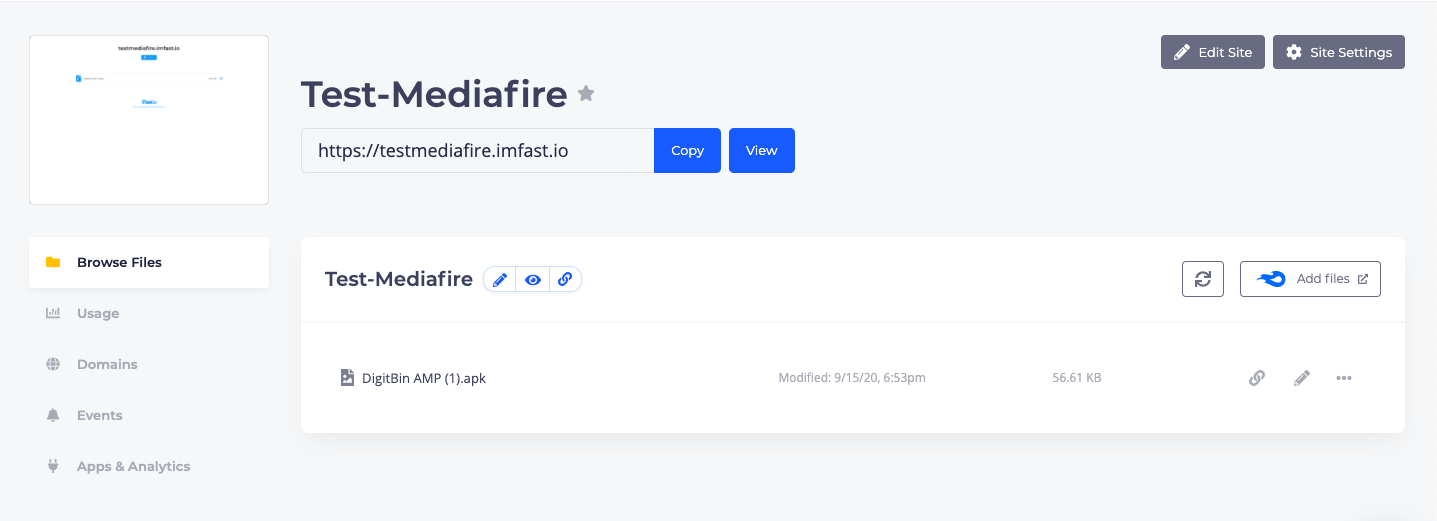 APK файл в списке