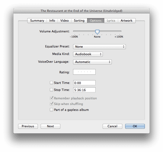 Audiolivros e iTunes Match