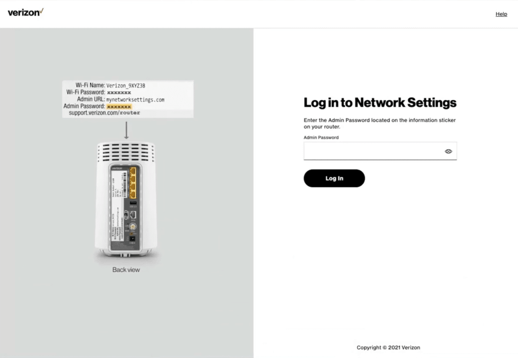 Connexion au routeur Verizon