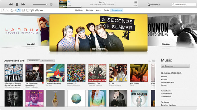 iTunes 12의 새로운 기능