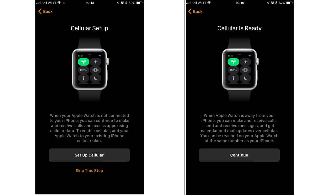 Активация сотовой связи на Apple Watch Series 3