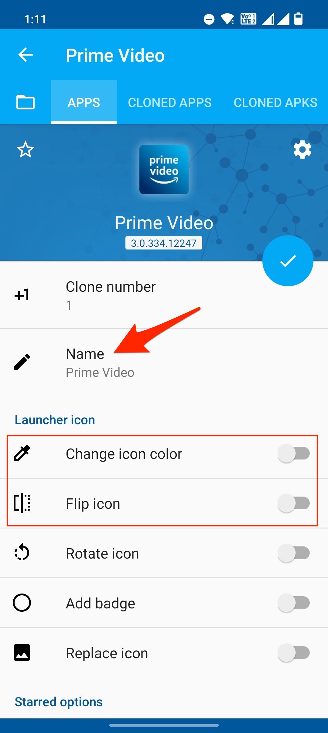Ändern Sie den App-Namen und das Logo