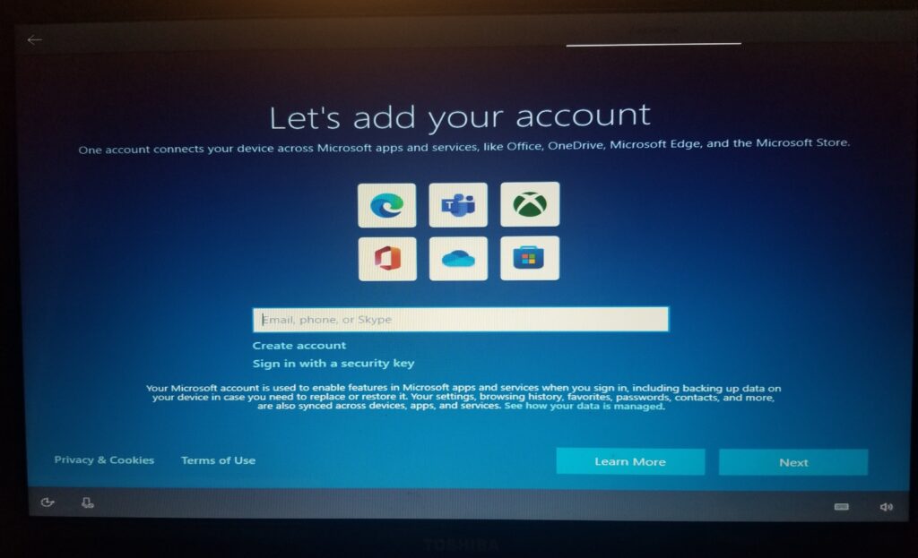 contourner le compte Microsoft dans OOBE Windows 11,