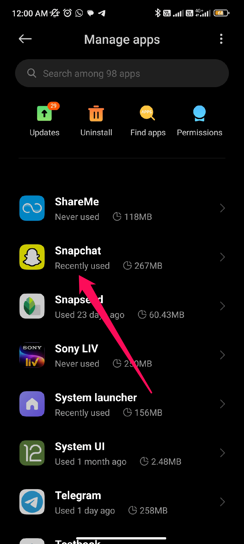 AndroidおよびiOSでキャッシュをクリア