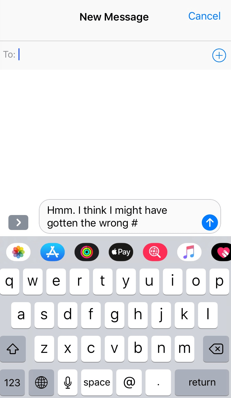 Inoltro messaggio di testo su iPhone