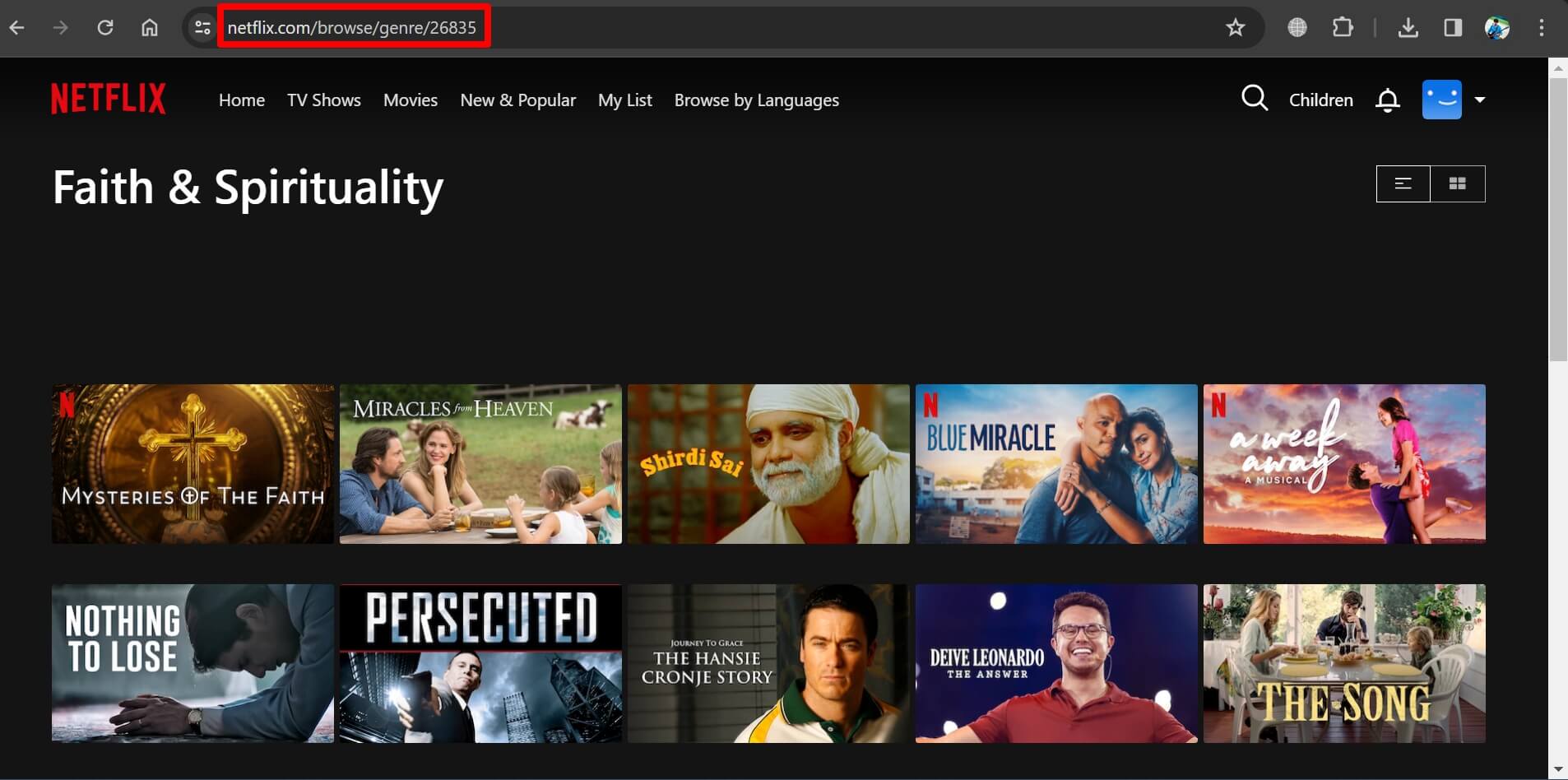 Netflixの信仰と精神性ショー