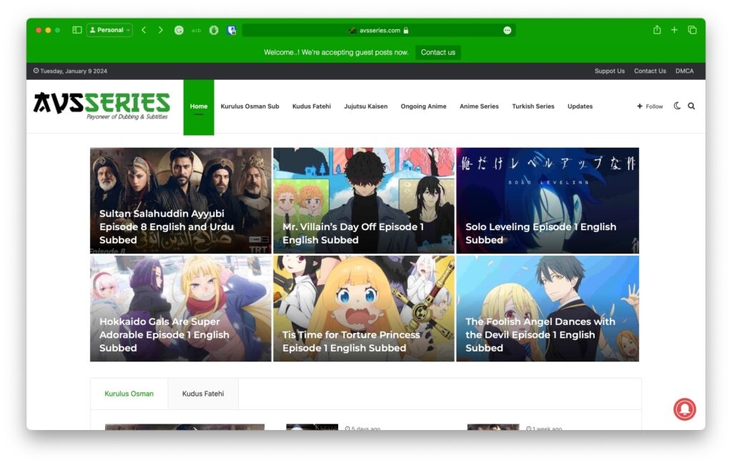 Avsseries - Mejor Página de Anime