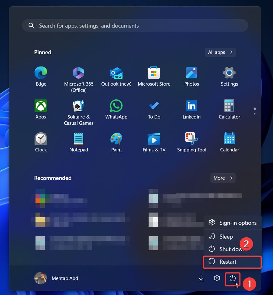 PC neu starten