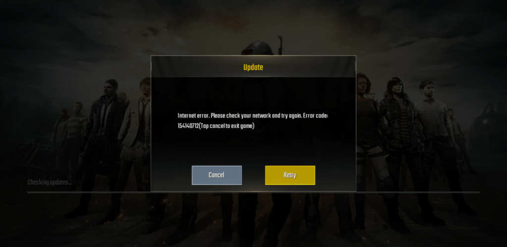 Erreur Internet PUBG MOBILE