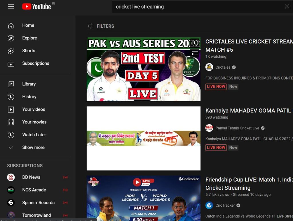 Sitios de Streaming de Cricket en Vivo