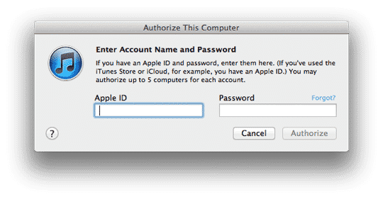 Identifiants Apple et restauration du contenu acheté sur iTunes