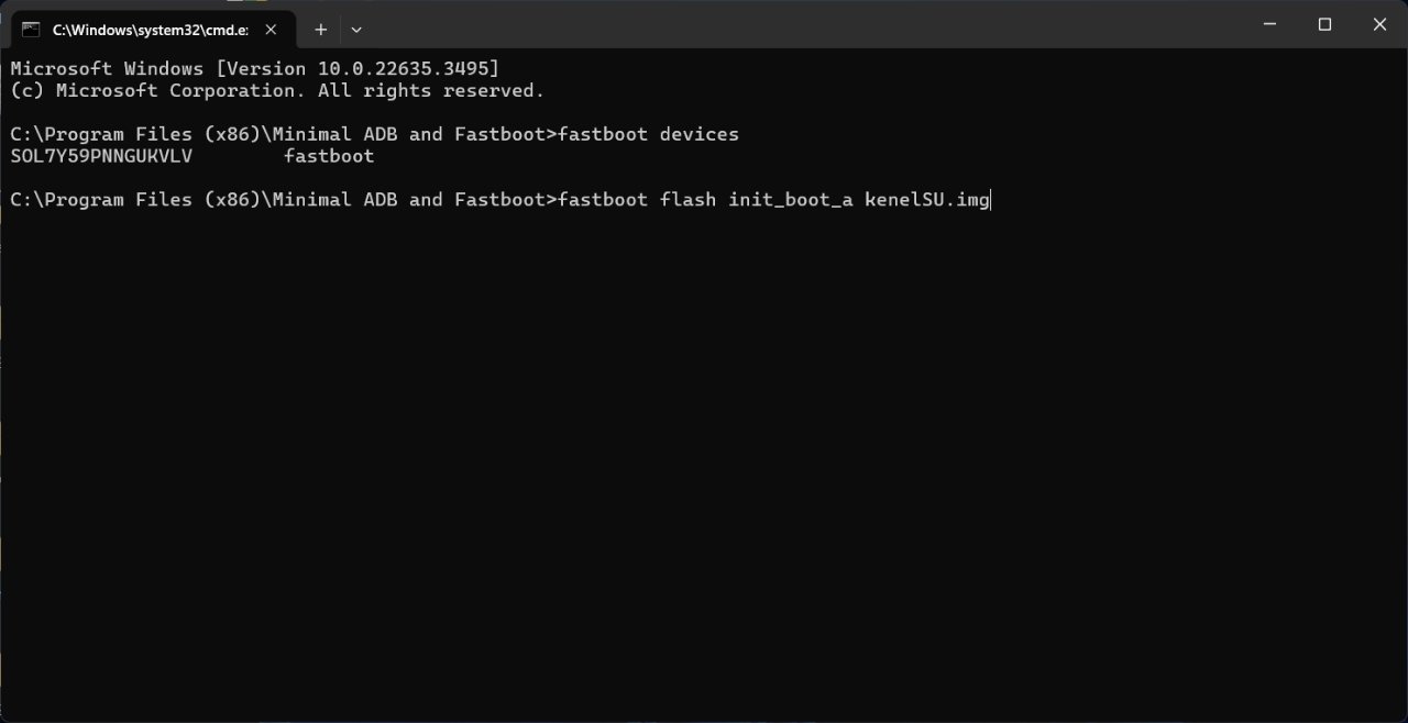 ファストブート経由でkernel suブートimgをフラッシュ