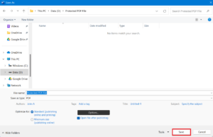 Cliquez sur enregistrer pour confirmer les modifications