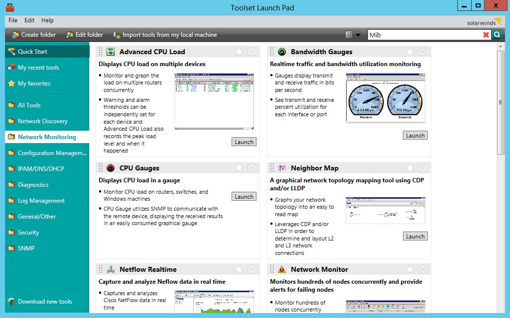 SolarWinds CPU Load Monitor - Monitor della temperatura della CPU per Windows