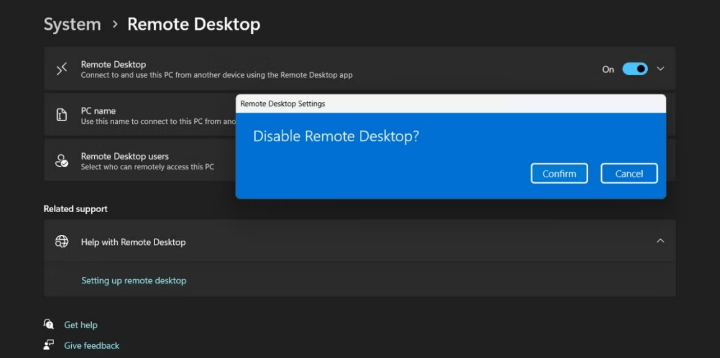 Comment désactiver le Bureau à distance sur Windows 11 ? 1