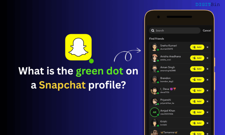 Snapchatのプロフィールの緑の点は何ですか？