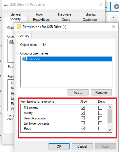 Remove Write Protection
